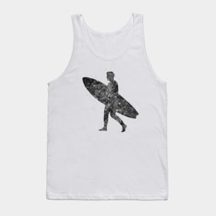 Surfer man black and white Tank Top